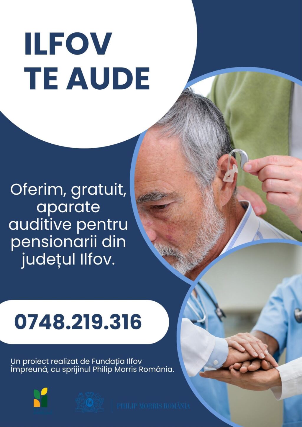 „Ilfov te aude” – proiect social pentru pensionari: aparate auditive gratuite, prin Fundația Ilfov Împreună și Philip Morris România