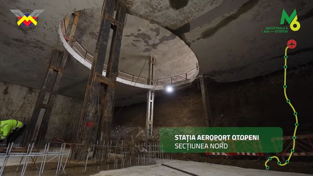 Metroul de Otopeni prinde contur. Lucrările au ajuns la 61% pe secțiunea sudică și la 26% pe cea nordică