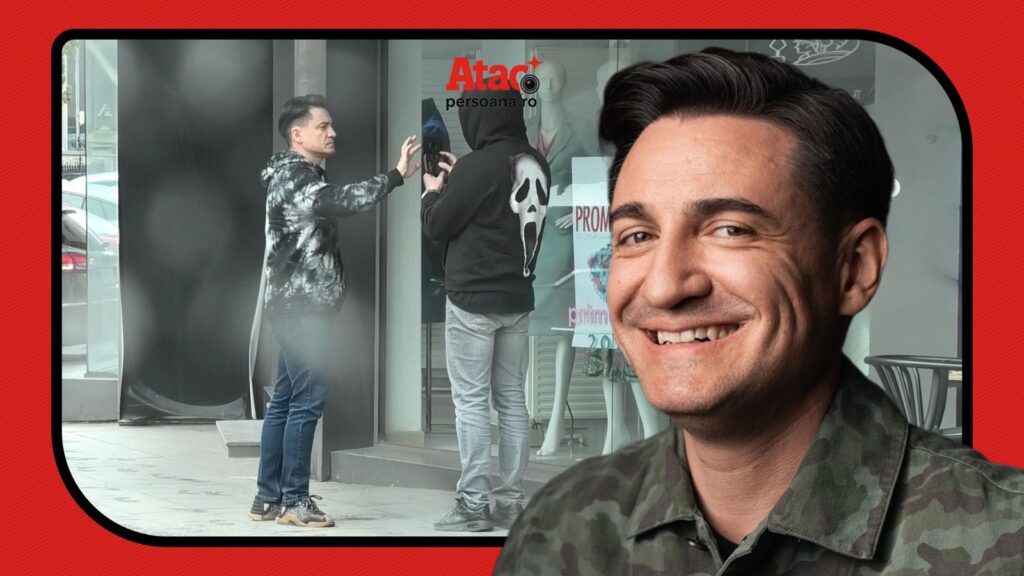 PAPARAZZI / Nici ploaia nu a putut să îl oprească pe George Buhnici! Secretul lui: teleprompterul! VIDEO EXCLUSIV
