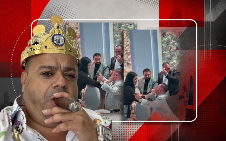 Moment incredibil la petrecere! O manelistă l-a luat la palme pe Adrian Minune, iar Florin Salam a asistat la tot